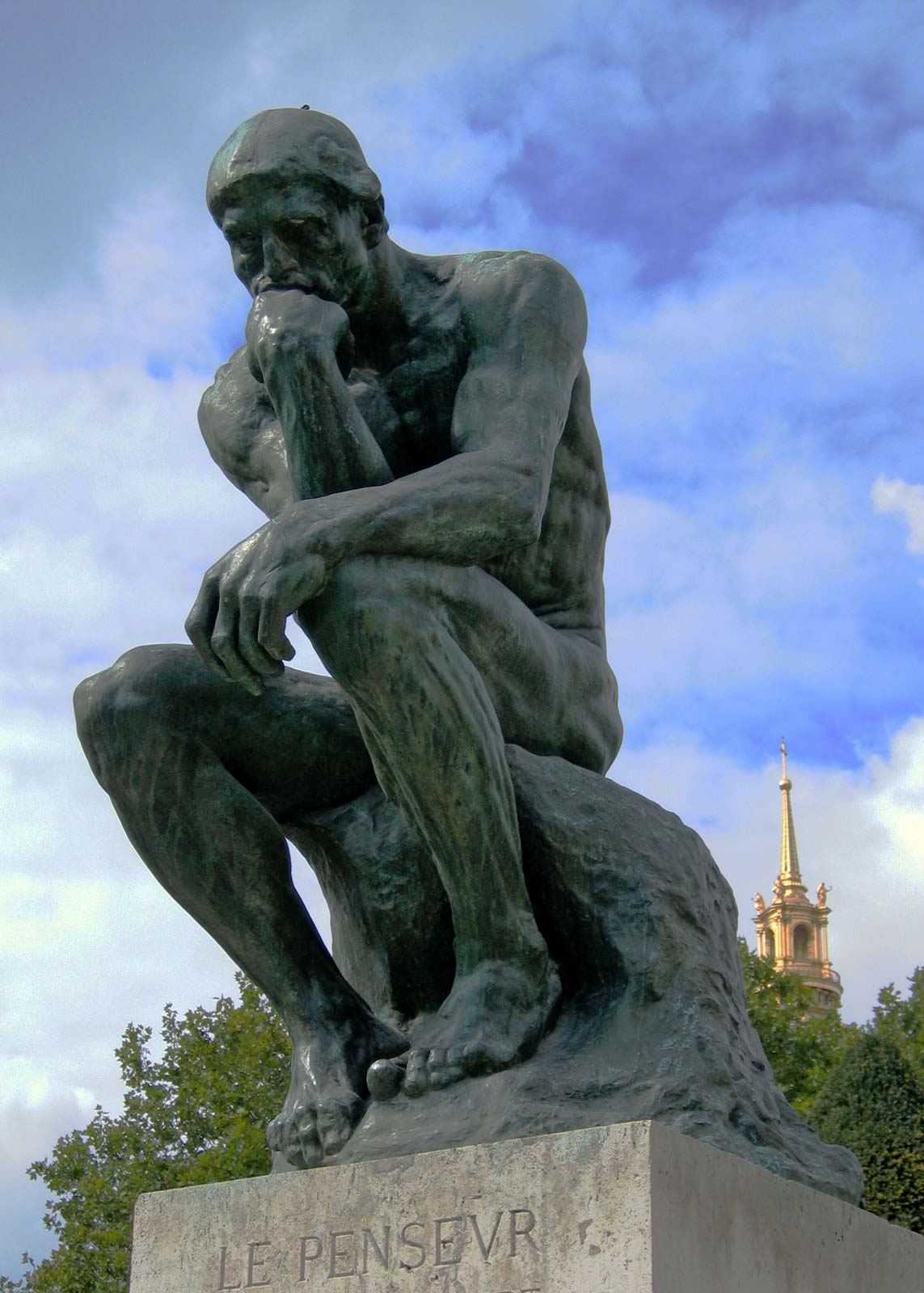 Image iof Rodins sculpture The Thinker